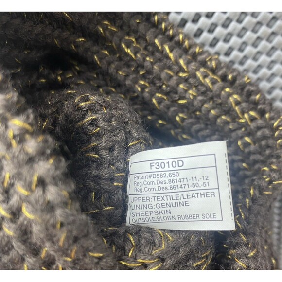 UGG Classic Cardy II Knit Sweater Boot Womens Size 8 Brown Sheepskin Lining - Picture 12 of 12